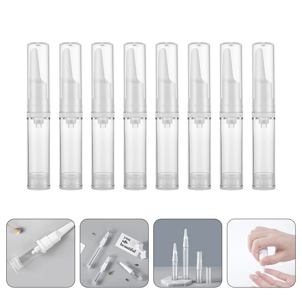 

8 Pcs Skincare Eye Cream Vacuum Bottle Emulsion Bottles Airless Container Dispensers Transparent Serum Travel