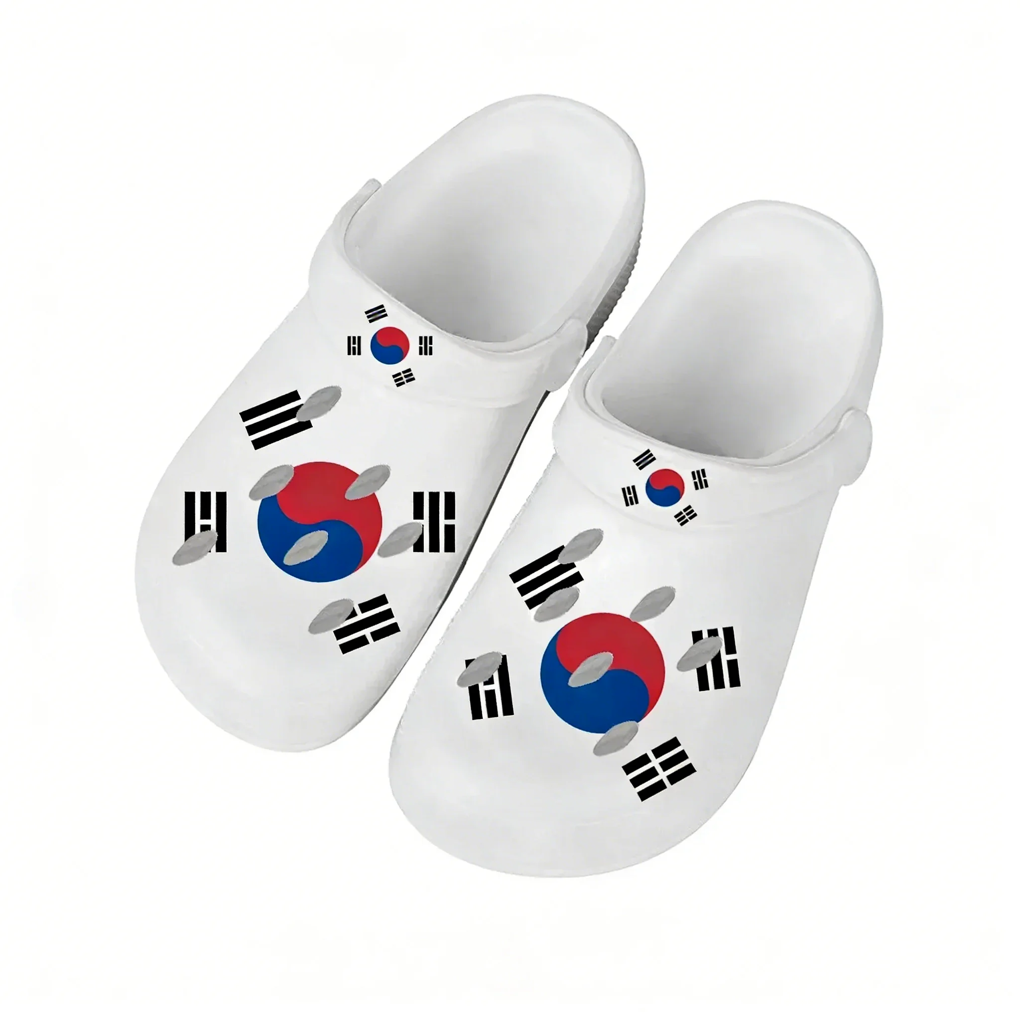 

South Korea National Flag Water Shoes Men Women High Quality Home Garden Clogs Customizd Sandals Beach Breathable Hole Slippers