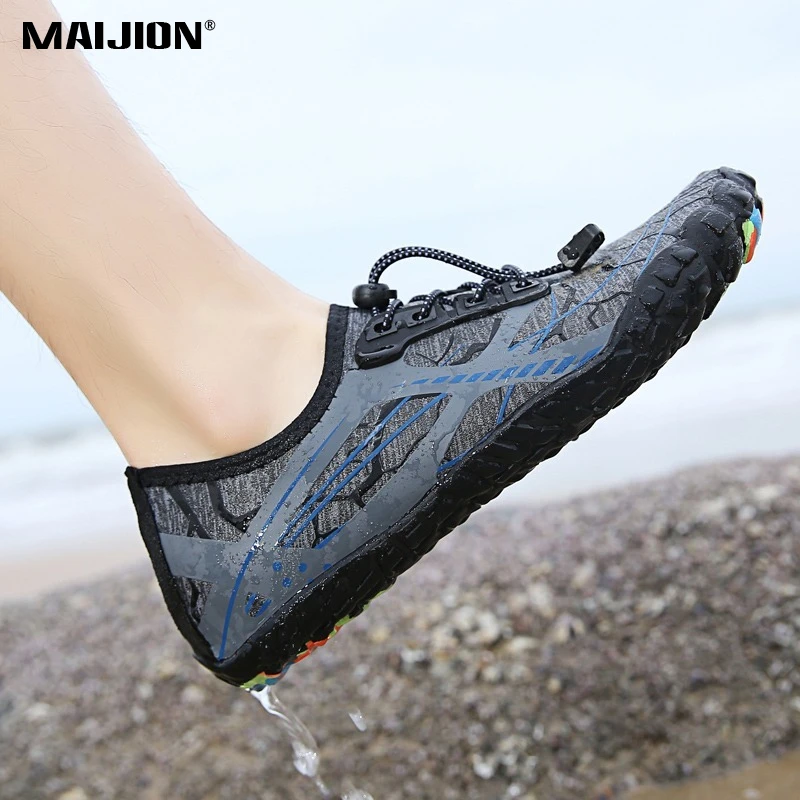 

Дышащая мужская обувь цвета морской волны на мягкой подошве, быстросохнущая обувь для морских водных видов спорта, нескользящие болотные кроссовки для серфинга, дайвинга