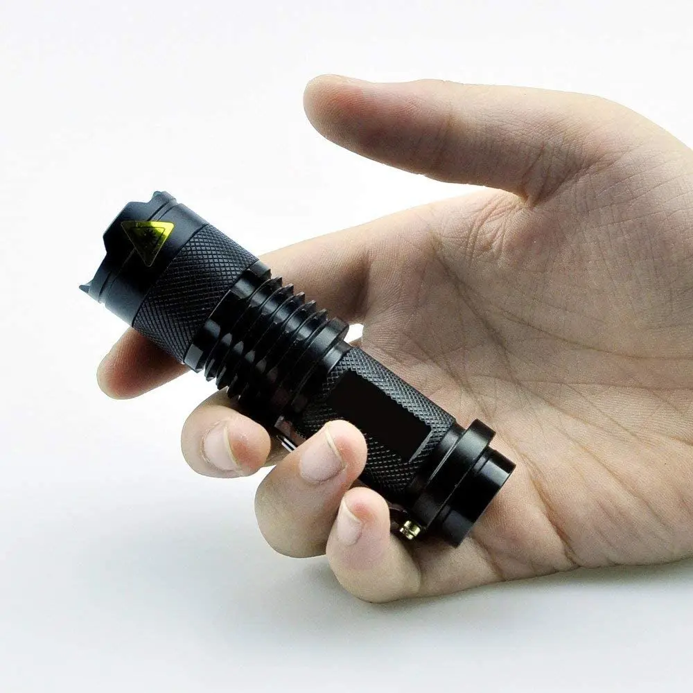 ZK30 Powerful Tactical Mini SK68 3 Modes Handheld LED Flashlight Torch 7w 300lm Adjustable Focus Zoomable Light