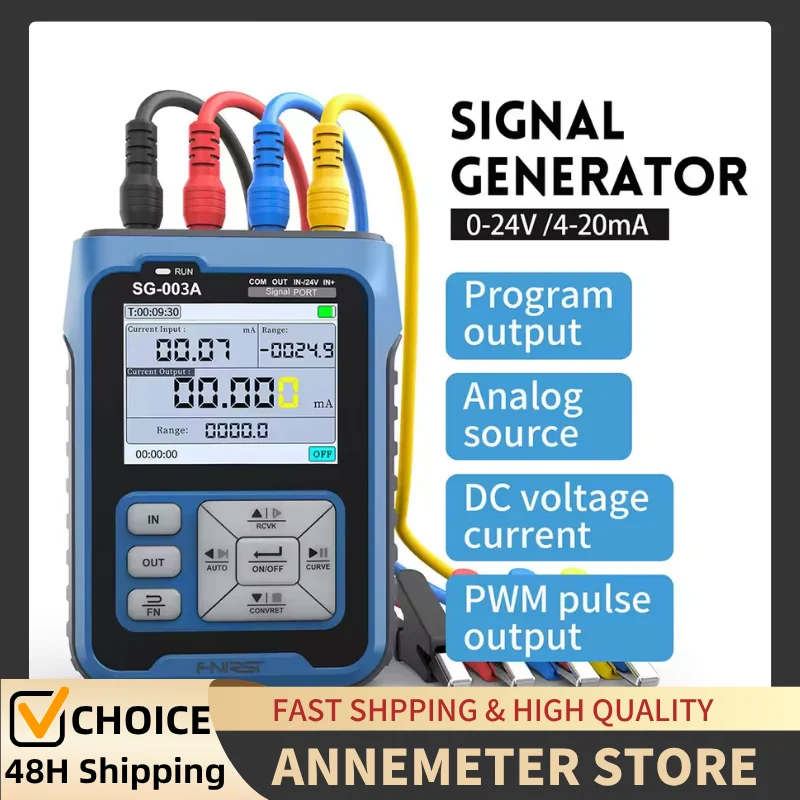 

Programmable Signal Generator 0-24V/0-24mA Analog Simulator with Real Time Curve Industrial Calibration Tool for PLC Sensor Test