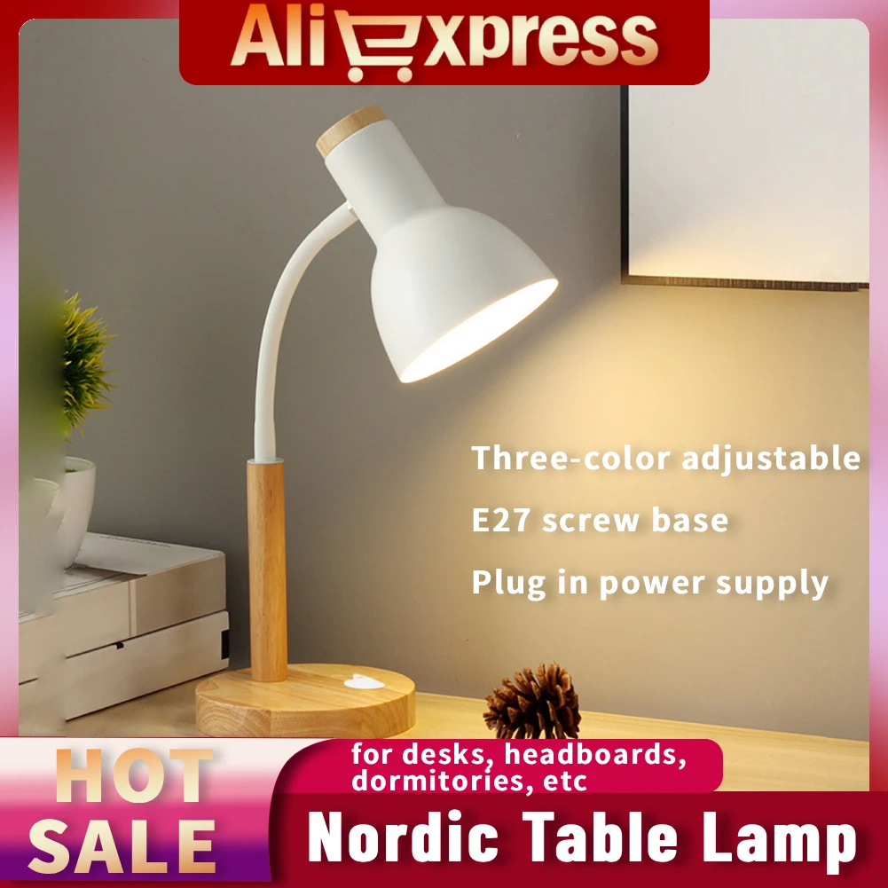 

Eye Protection Reading Table Lamp W/ 3 Colors Adjustable Modern Nordic Eye-Caring Table Lamp for Bedroom Living Room Dining Room