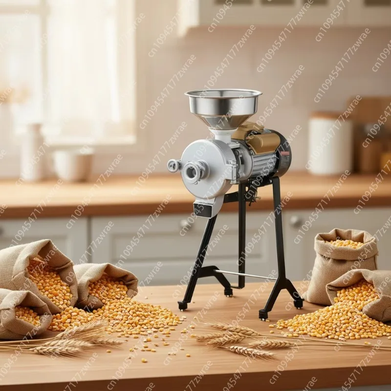 Electric Grain Grinder 3000W Dry Wet Corn Wheat Flour Mill Easy To Operate For Home Use