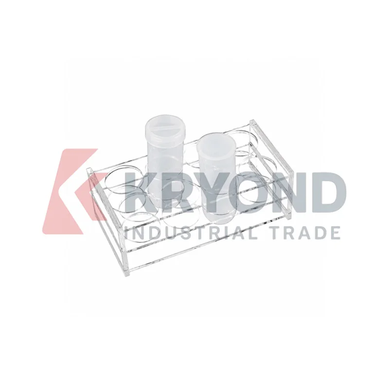 Transparent Plexiglass Centrifuge Tube Rack 100mL 8 Tubes Laboratory Holder Sample Storage Equipment Application Use Series Sets