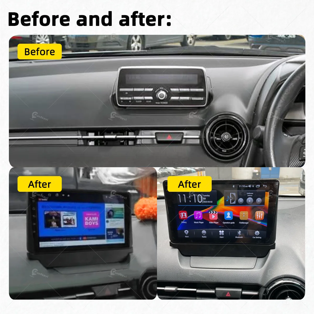 Autoradio für Mazda 2 CX-3 CX 3 2014-2021 2 Din Android Auto Stereo GPS WLAN Navigation Multimedia Player Head Unit Autoradio