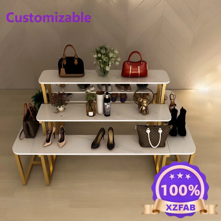 Factory Direct 2026 Upgraded shoe store multi-layer running water table display table, cosmetics shelf, Nakajima display stand