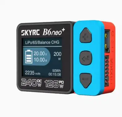 

SKYRC B6 B6neo+ Smart Balance Charger DC 240 Вт PD 126 Вт 600 мА Многоязычный LiPo/LiFe/Lilon/LiHV NiMH/NiCd аккумулятор B6neo Plug