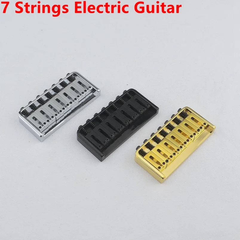 1 Set 7 String Electric Guitar Fixed Bridge Saddle Stainless/Steel Plate Black/Chrome/Gold Guitar Accessories