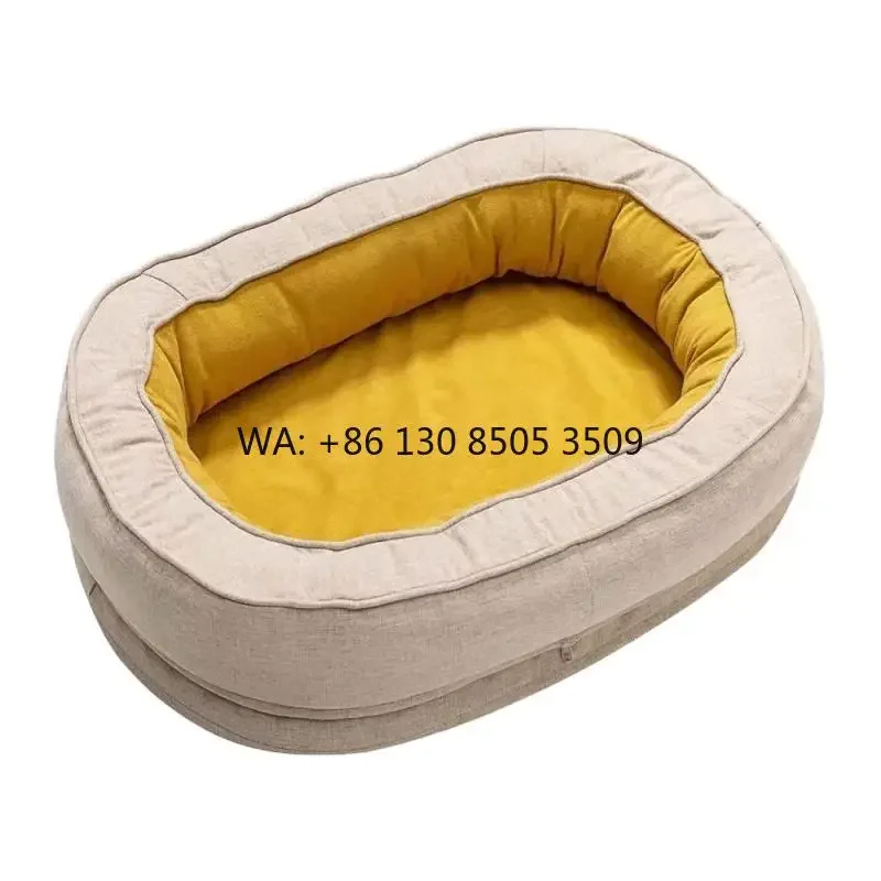 washable-waterproof-premium-luxury-pet-bed-orthopedic-memory-foam-dog-cat-donut-bed-oval-sleeping-bed-with-cover-for-large-dogs