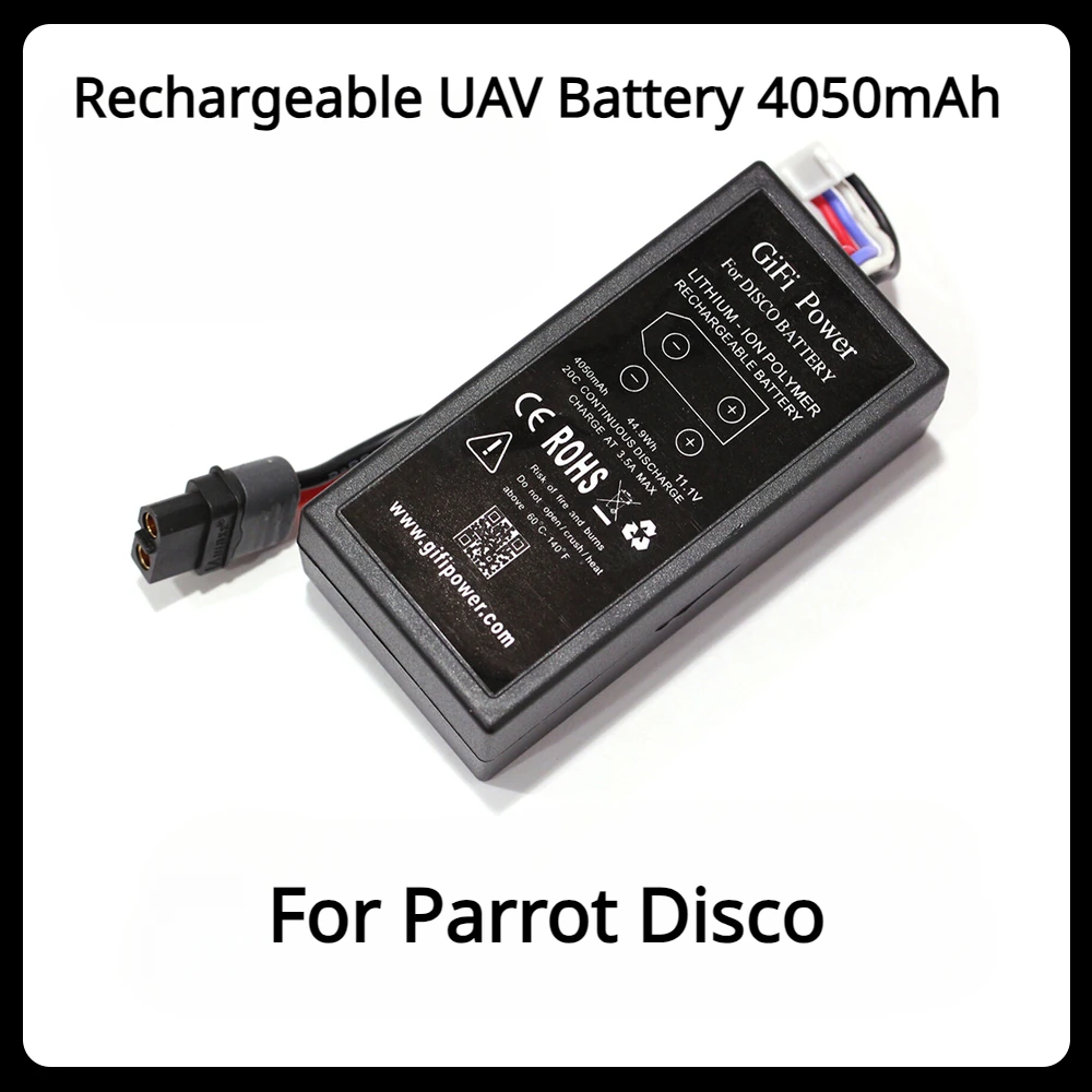 

Rechargeable UAV Battery 4050mAh for Parrot Disco Li-ion 11.1v Lithium-ion Polymer Rechargeable Battery