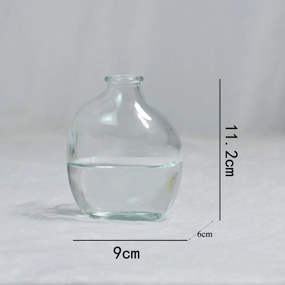 Multi-function Retro Flower Vase Glass Mini Irregular Flower Arranger Gradient Color Home Decoration Accessories