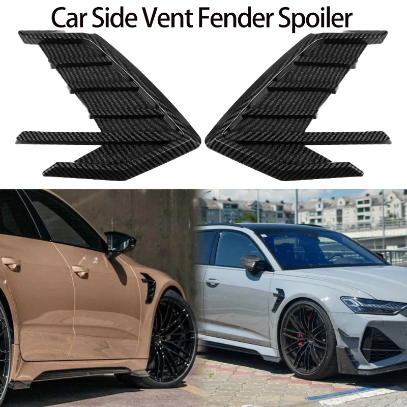 

For Audi A3 A4 A5 A6 A7 S3 S4 S5 S6 S7 RS3 RS4 RS5 RS6 RS7 Car Side Vent Fender Spoiler Outflow Vent Sticker Universal