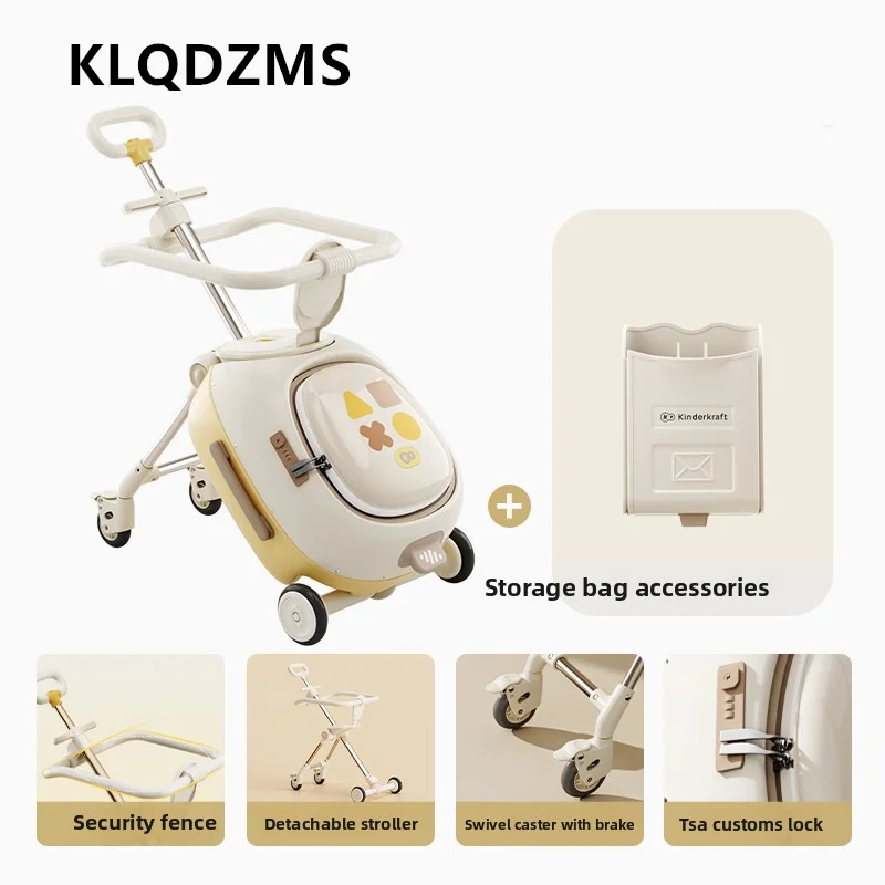 กระเป๋าเดินทางเด็กแบบล้อลาก KLQDZMS ABS+PC ขนาด 20 นิ้ว สำหรับนักเรียน พร้อมล้อเลื่อน