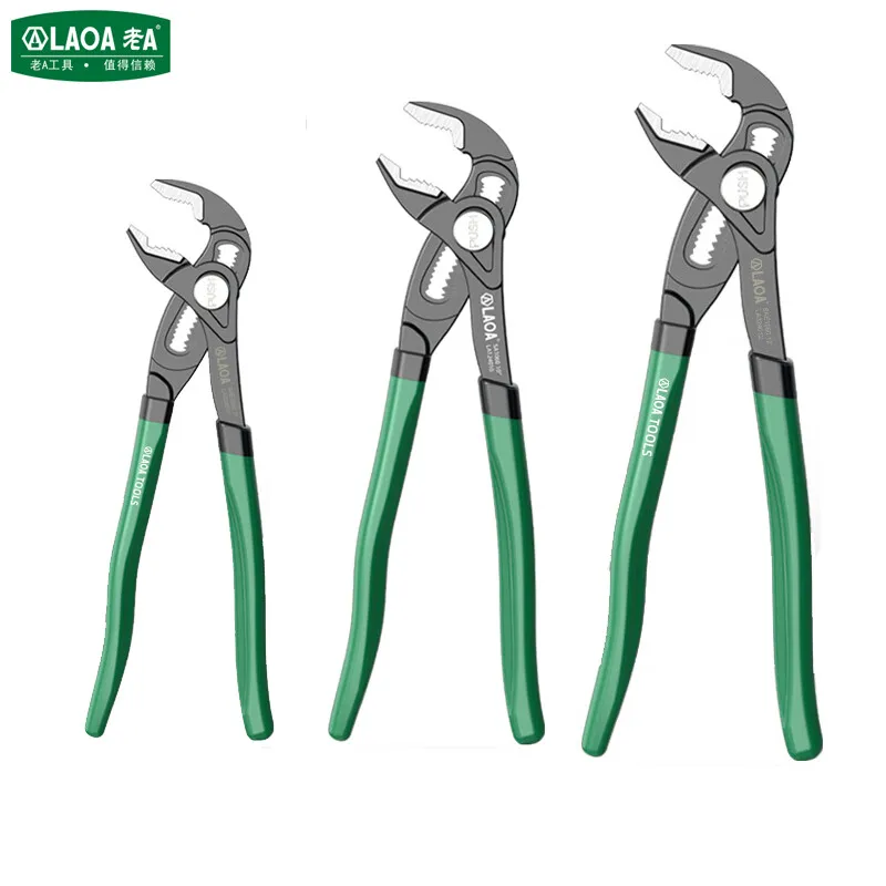 LAOA Quick Positioning Water Pipe Pliers Taiwan Push-Button Water Pump Pliers Large-Opening Industrial-Grade Pipe Pliers