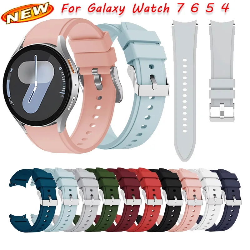 Cinturino in silicone senza gap da 20 mm per Samsung Galaxy Watch 6 5 4 44mm 40mm 5 Pro 45mm cinturino da polso cinturino orologio 6 Classic 47mm 46mm