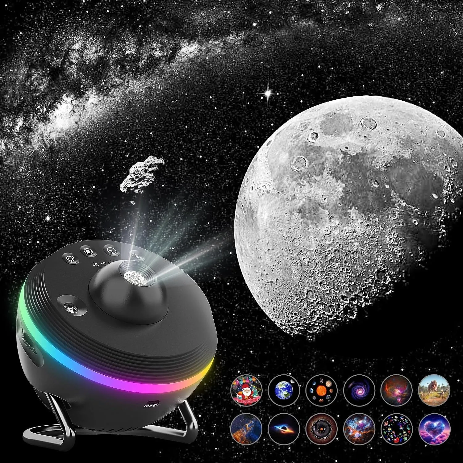 Home Cinema Galaxy - Lampu Proyeksi Galaksi 4K, 13 Slide