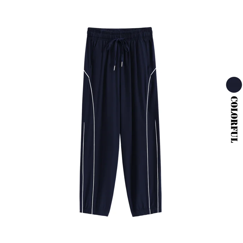 DRUR Women Capri Yoga Pants Lightweight Loose Soft Drawstring Workout Sweatpants Casual Lounge Running Trousers with Pockets New