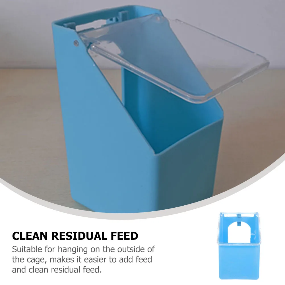 

Multifunctional Hanging Box Single Hole Pigeon Feeder Sky Blue Large Capacity Cage Feeding Accessory Bird Food Storage Container