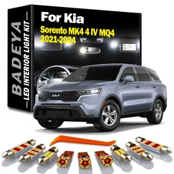 BADEYA 10Pcs For New Kia Sorento MK4 4 IV MQ4 2021 2022 2023 2024 LED Interior Map Dome License Plate Light Kit Reading Bulbs