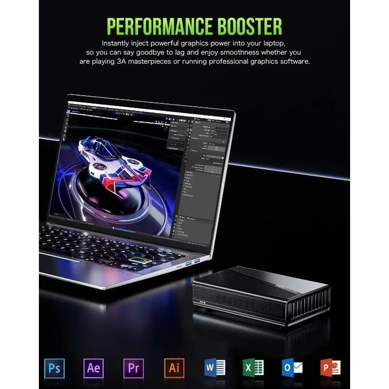 RX 7600M XT Oculink  eGPU Dock  G M Ktec AD-GP1 Card USB4 TYPE-C  External GPU Docking Station