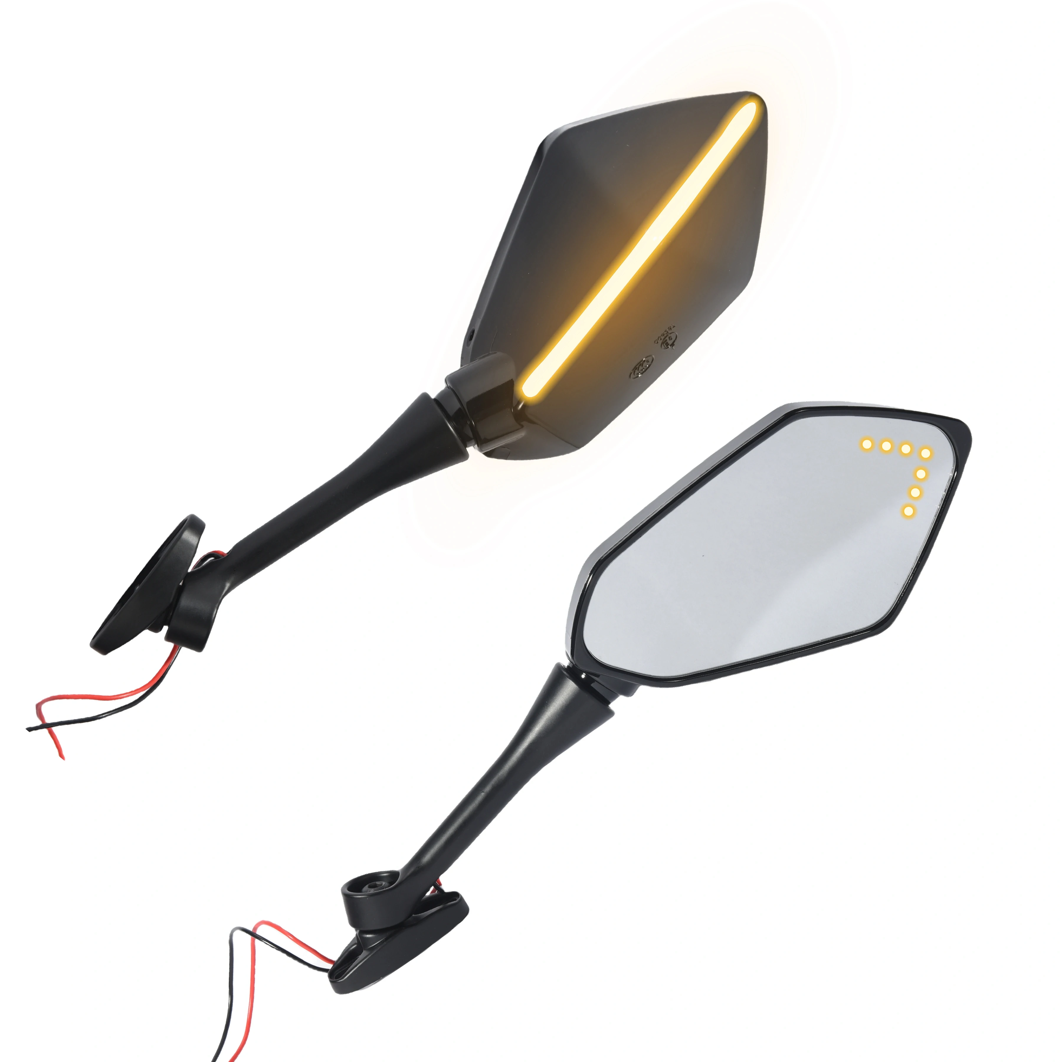 

STLF Motorcycle LED Turn Signal Left Right Rear Side View Mirrors for CBR 1000RR 2004-2007 600RR 2003-2019