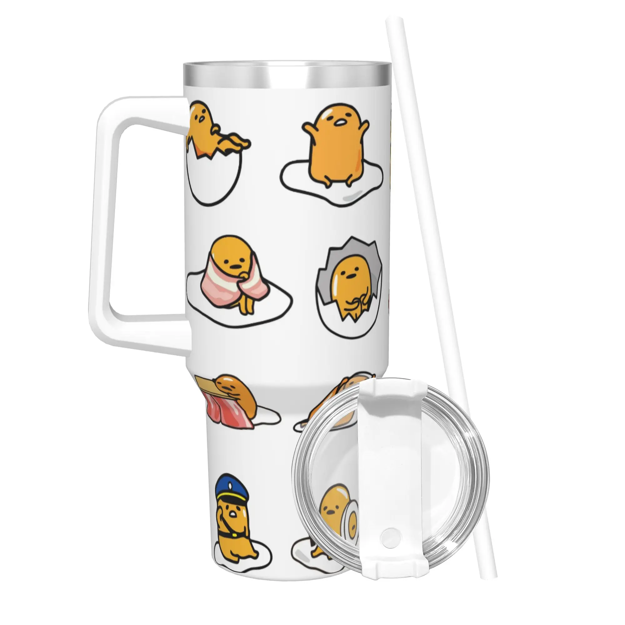 

Стакан из нержавеющей стали с рисунком Гудетма, ленивое яйцо, термокружка, изолированные автомобильные кружки для холодных напитков, пляжная бутылка для воды