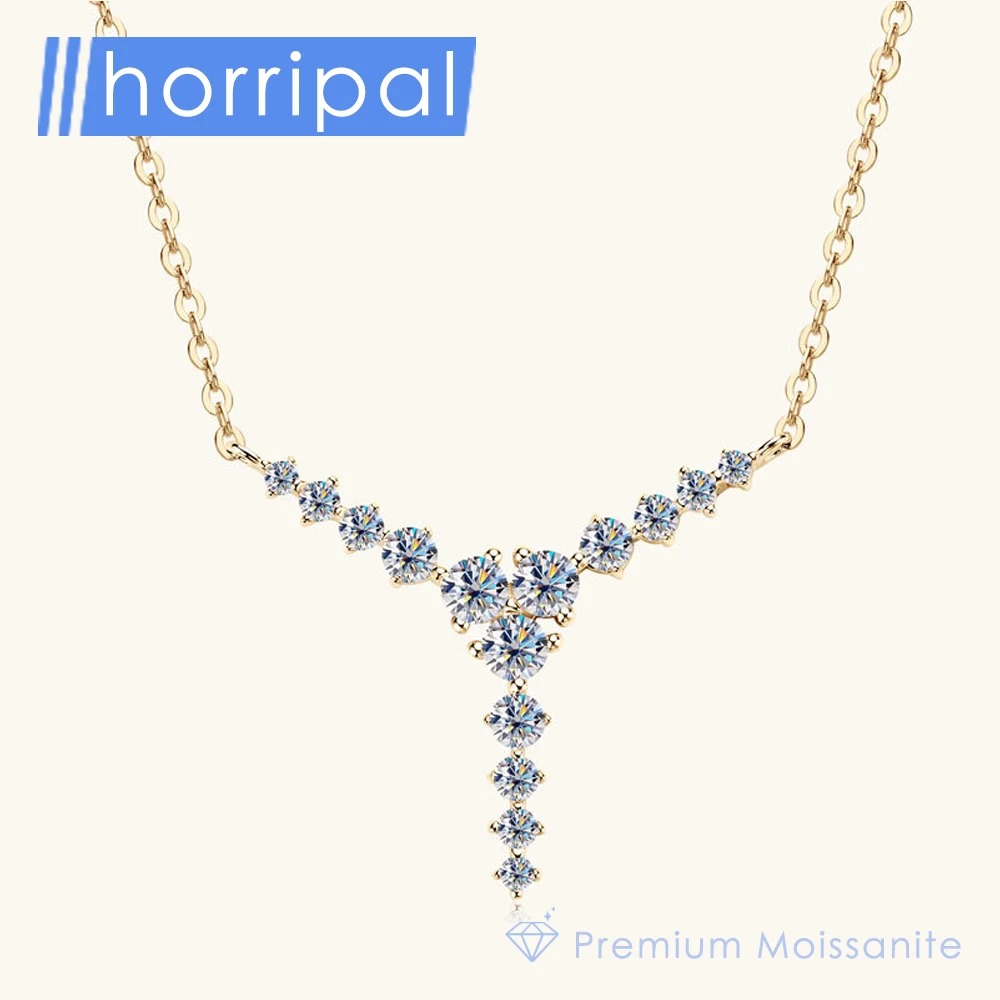 

D VVS1 Moissanite Pendants Dainty Necklaces for Women Solid 925 Silver GRA Certified Fine Jewelry Moissanite Necklace Girls Gift