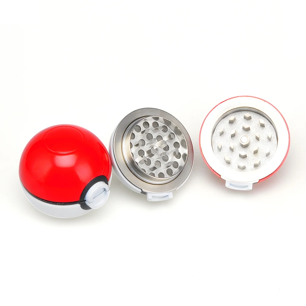 12pcs Poke Ball Metal Tobacco Spice Grinder 3 Layers Herbal Crusher 50mm Smoke Coffee Herb Cigarette Accessories