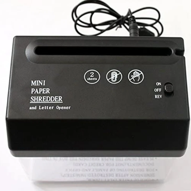 USB Electric Dual-Use Mini Paper Small Bill Letter Document Invoice Desktop Paper Smashing Machine for Office