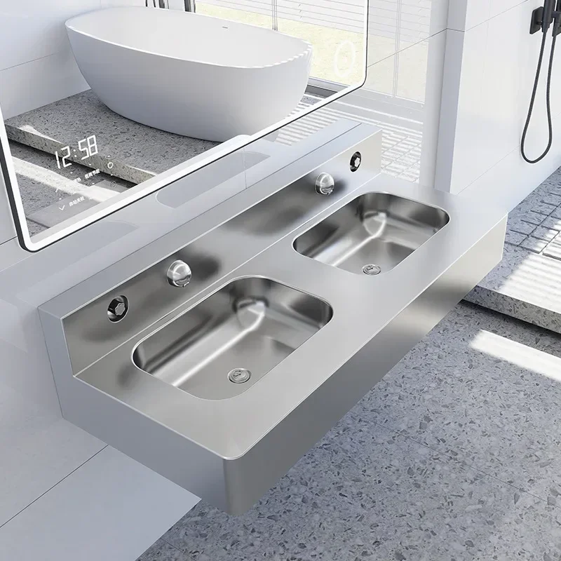 Washbasin workshop sink, hand stainless steel bathroom washbasin