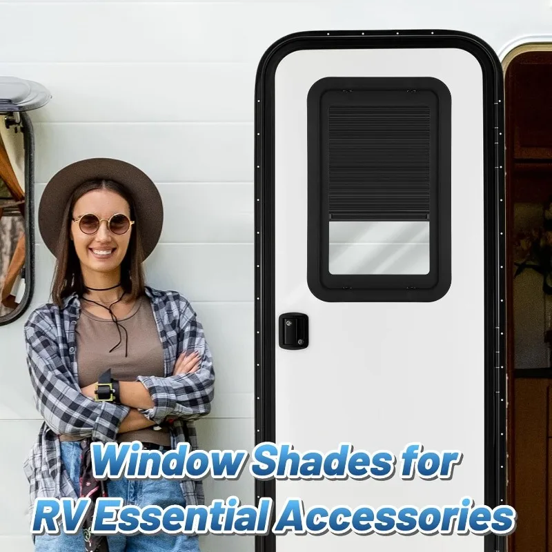 

Rv Pleated Curtain Replacement Blackout UV Rays Car Accessories Protects Privacy Campervan Travel Trailer Door Window Shades