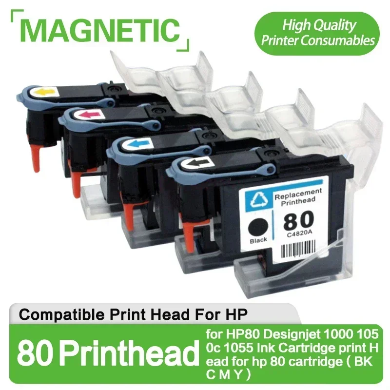 

80 Printhead C4820A C4821A C4822A C4823A Compatible Print Head For HP Designjet 1050 1055 1055cm 1050c Plus Printer (BK C M Y)