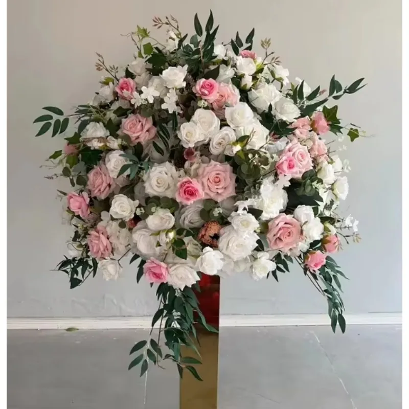 

New Silk Flowers Ball Table Centerpiece Flower Artificial Flowers Arrangement for Wedding Home
