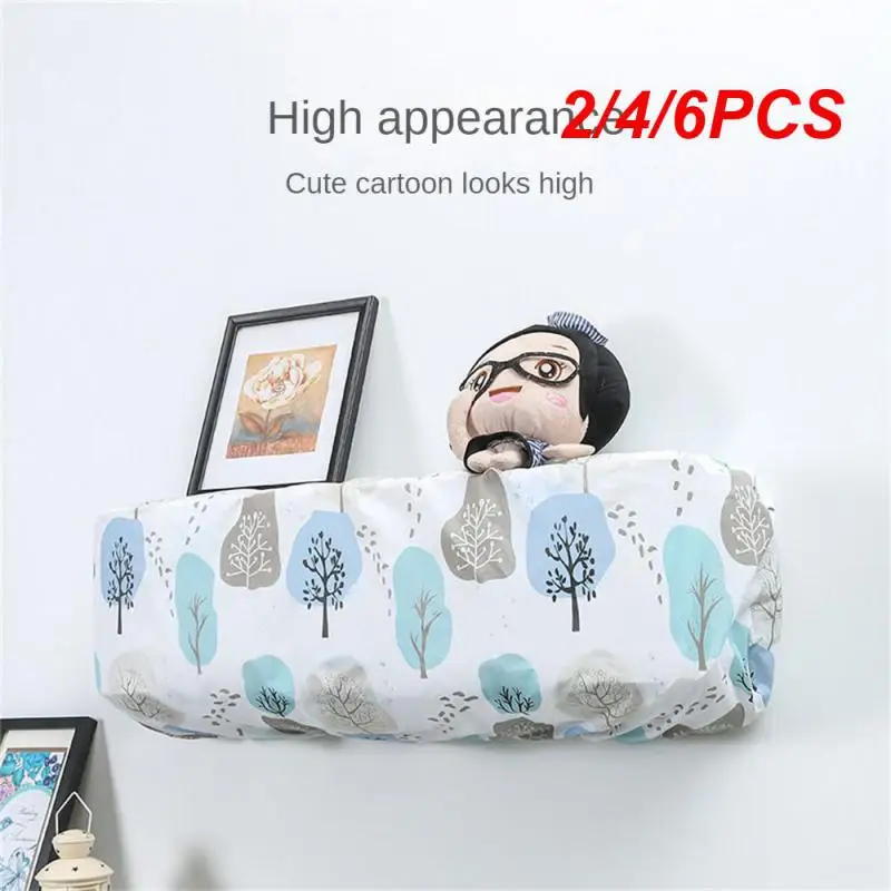 2/4/6PCS Dust Cover Wall-mounted Air Conditioner Dust Protector Fresh Pattern Air-conditioning Cover Easy Cleaning