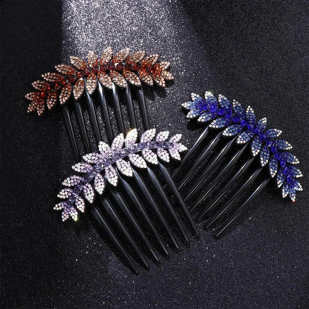 Sweet Girls Hairpins Leaves Flower Hair Clips Women Hair Comb Korean Barrettes Hair Claws