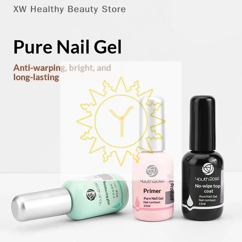 15 مللي تعزيز هلام طلاء الأظافر قاعدة شفافة معطف فوقي تمديد الذاتي التسوية تثبيت اللون نقع قبالة الأشعة فوق البنفسجية مسمار الورنيش #1