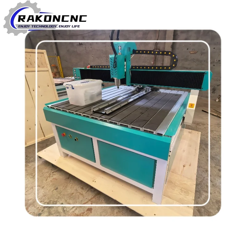 CE Rakon 1212 Wood Router 3 Axis CNC Engraving Cutting Machine 3D Woodworking Tools CNC Router for Kitchen Furniture Door Making