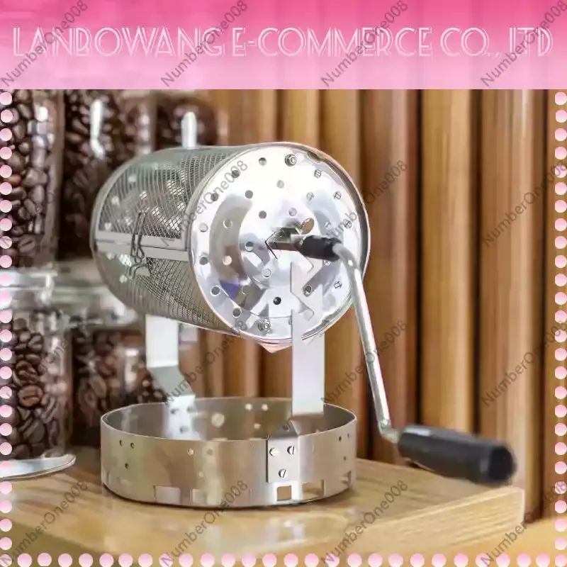 Hand Crank Coffee Roaster Net Type Manual Green Bean Roaster Compact for Home