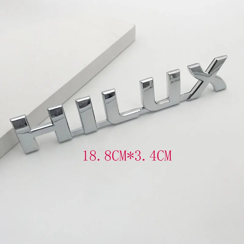 3D ABS Plastic HILUX Logo Car Letter Sticker, Trunk Decal, Badge Emblem Car Styling Accessories for Toyota HILUX