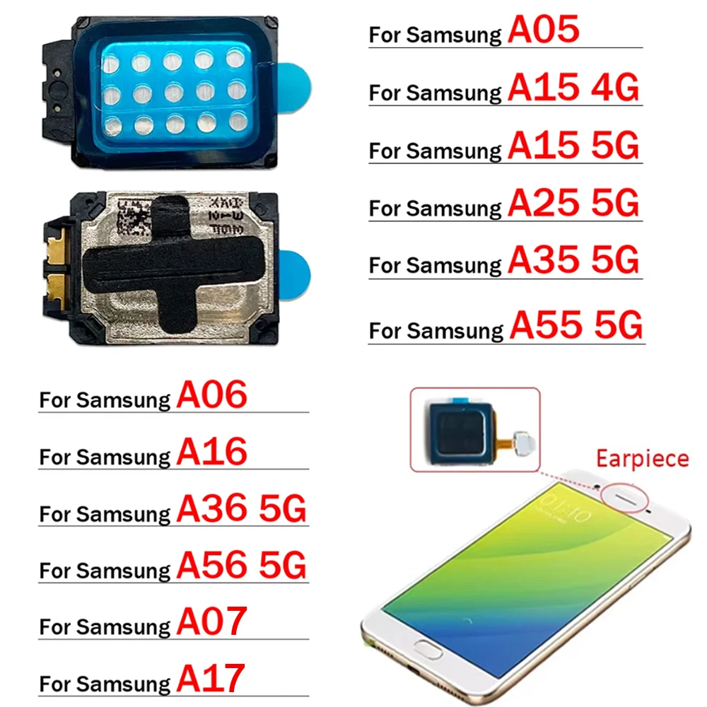 Orelha alto-falante para samsung a05 a05s a15 a25 a35 a55 a06 a16 a26 a56 a07 a17 4g 5g fone de ouvido receptor de som superior