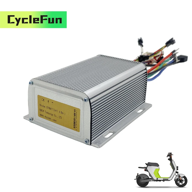 

MQCON Sabvoton 48V-72V SVMC7245-H No.2 Protocol DC 45A 500W-1000W Sine Wave BLDC Controller For ELectric Scooter ATV Motorcycles