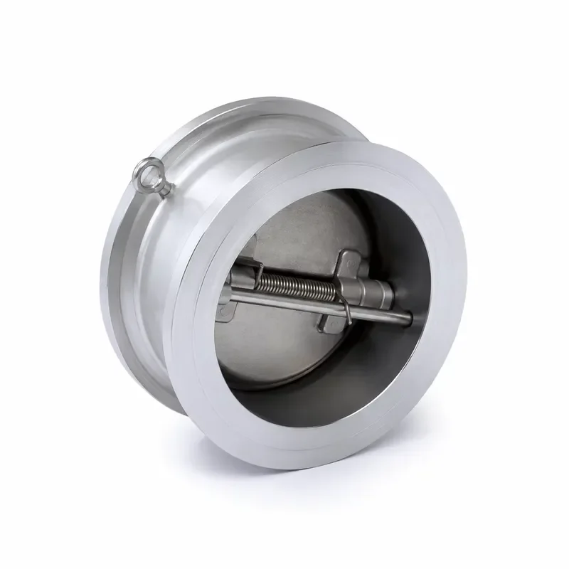 H76W 16P PN16 Wafer Double Plate Check Valve Flanged Connection for Freshwater Industrial Pipeline System Non Return Flow