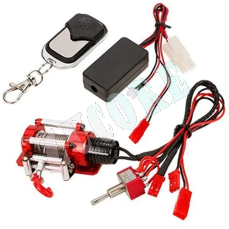 SCX10 Kletterauto Modell Zubehör Winde 1/10 Geländewagen elektrische Winde Zubehör Simulation Kletterwinde