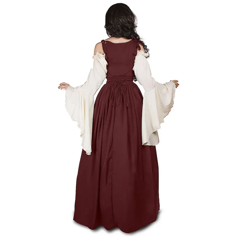 S-3XL Medieval Punk Dress Cosplay Halloween Costumes Women Palace Carnival Party Disguise Princess Female Victorian Vestido Robe