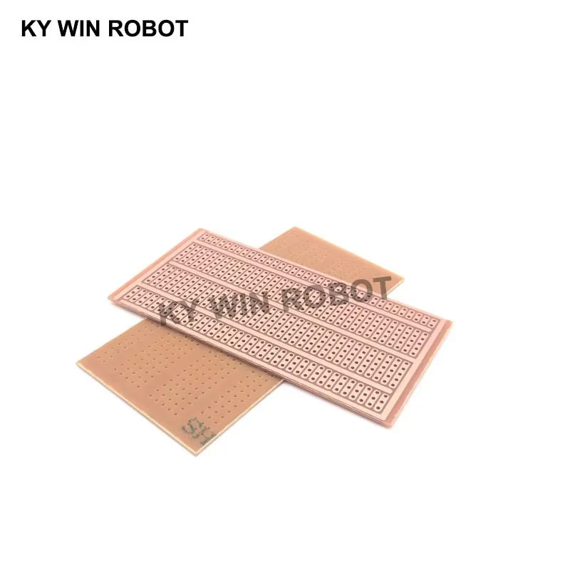 2ชิ้น/ล็อตต้นแบบกระดาษ PCB สากลการทดลองแผงวงจรเมทริกซ์สองหลุมสามรูเชื่อมต่อห้ารู5x10CM