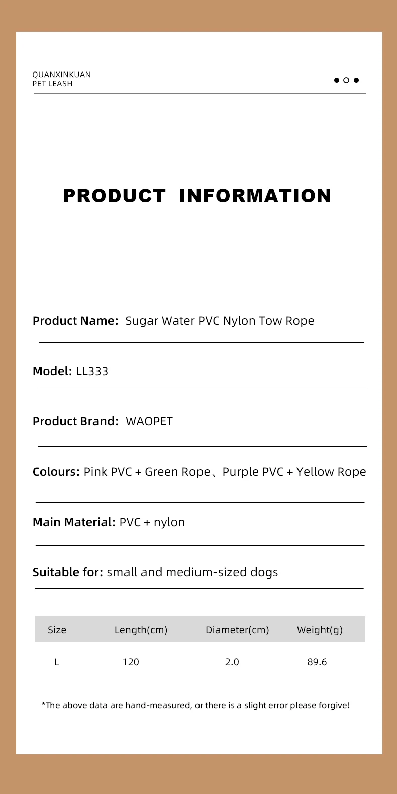 Pet Supplies Dog Collar For Small and Medium Dog Walking Sugar Color Series Cute Style PVC Webbing Collar Leashes Set New Arriva