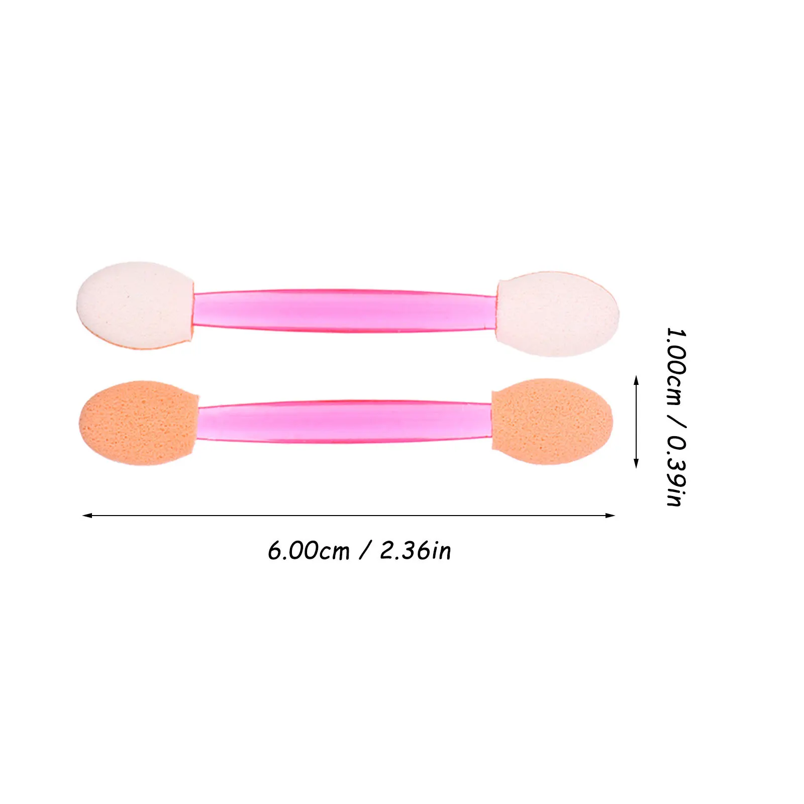 80Pcs Eyeshadow Sponge Disposable Dual Head Makeup Brush for Travel Party Wedding Eyelid Applicator Makeup Tools