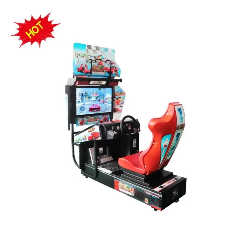 Coin Operated Outrun Car Racing Arcade Game Machine 32 Inch 3D Driving Simulator for Game Center Custom