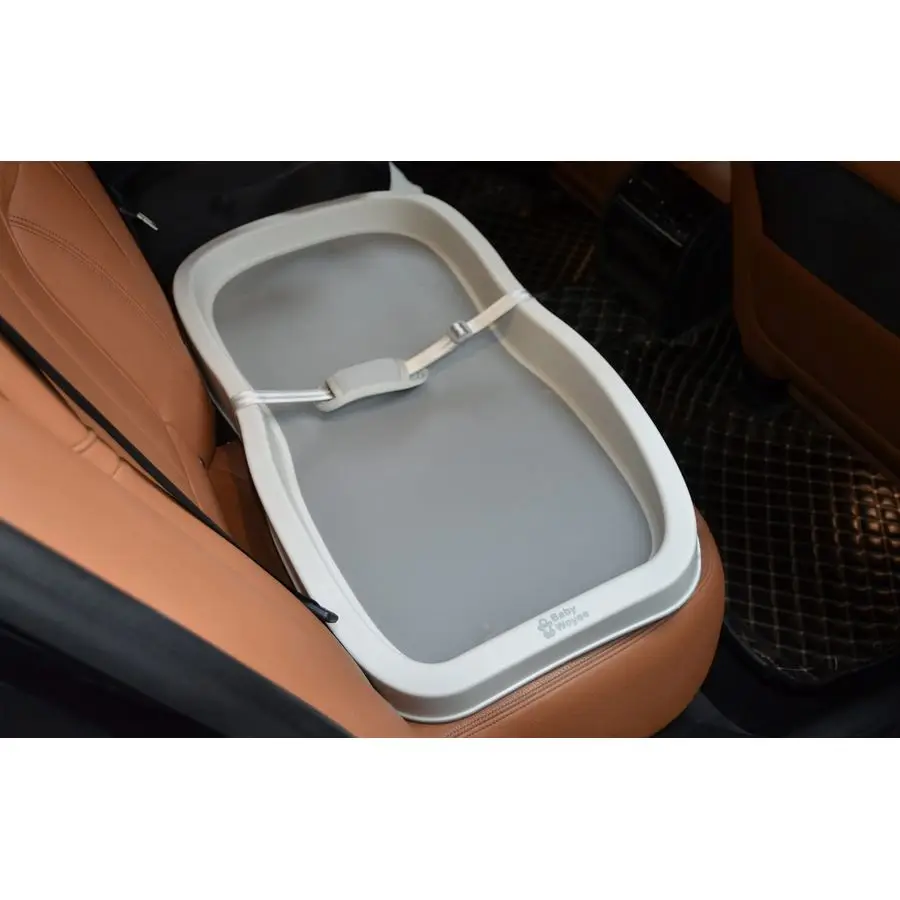 لوحة تغيير حفاضات الأطفال Pro 4 في 1 قابلة للغسل، صينية تغيير الحفاضات المحمولة، غير قابلة للانزلاق، طاولة تغيير مقاومة للماء باللون الرمادي #5