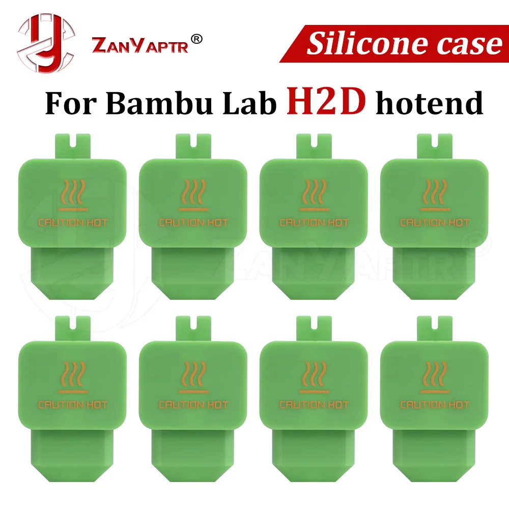 

H2D Зеленые силиконовые носки Bambu Lab Эксклюзивные цвета Мятно-зеленый Hotend Насадка Нагревательный блок Комплект Силиконовый защитный чехол